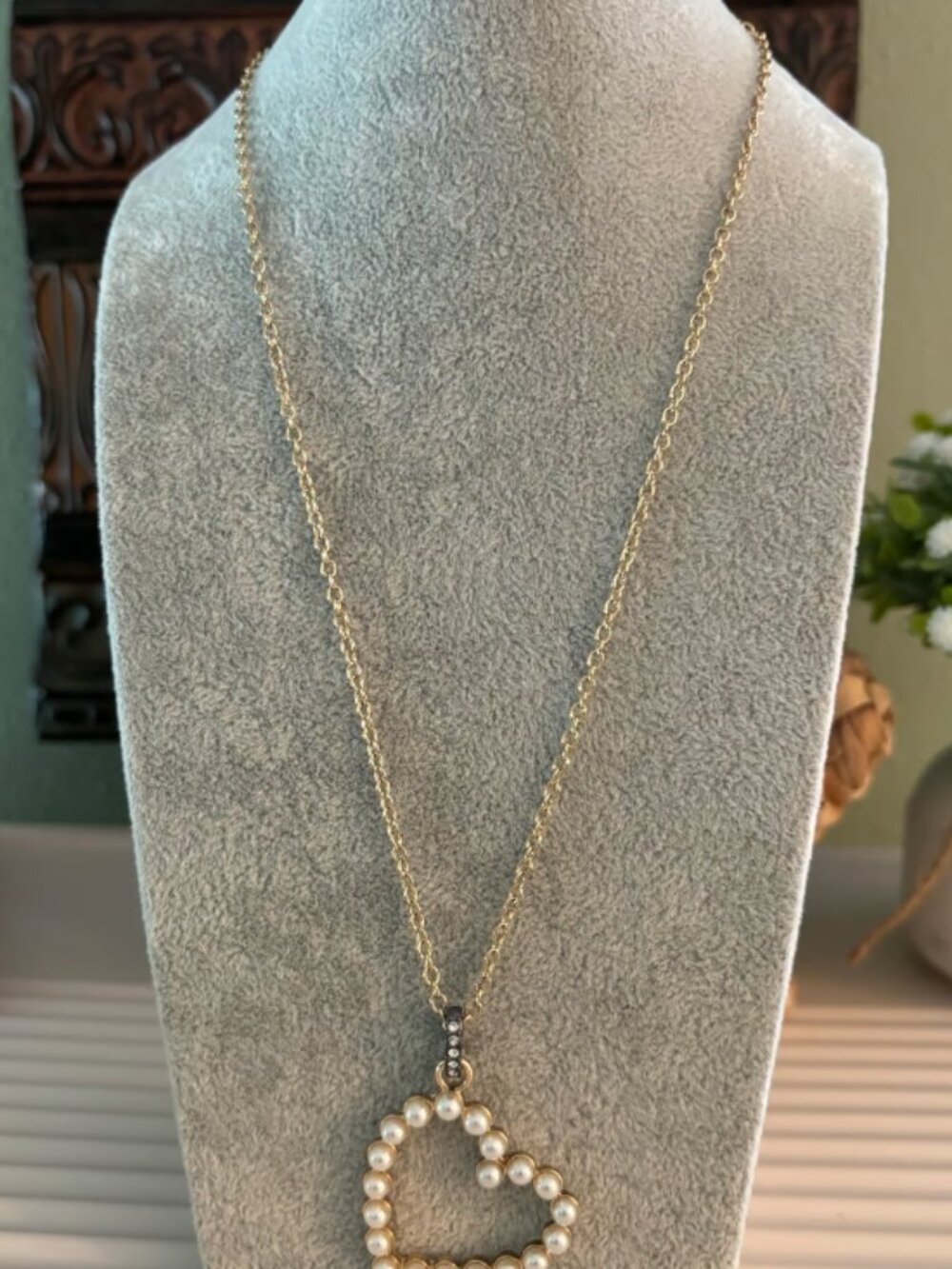 Park Lane Pearl Heart Necklace